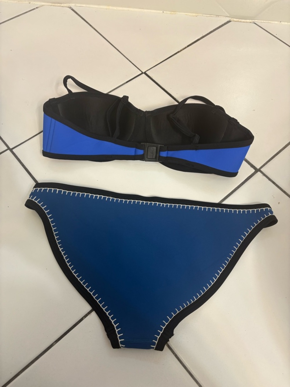triangl swimwear Black and Royal Blue Neoprene Bikini - Picture 2 of 4